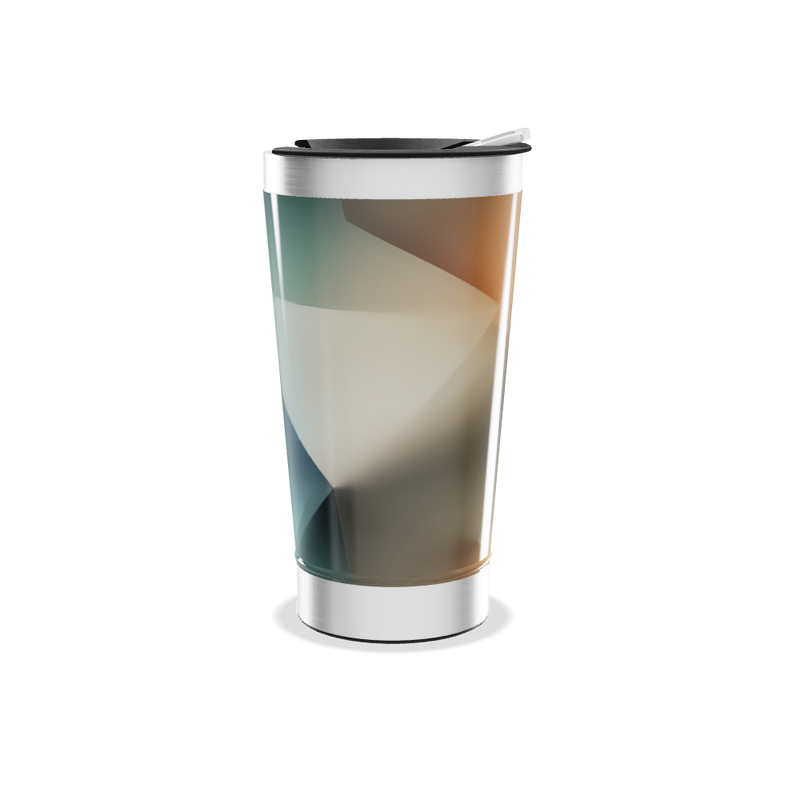 Copo Térmico - Azul Geométrico Inox