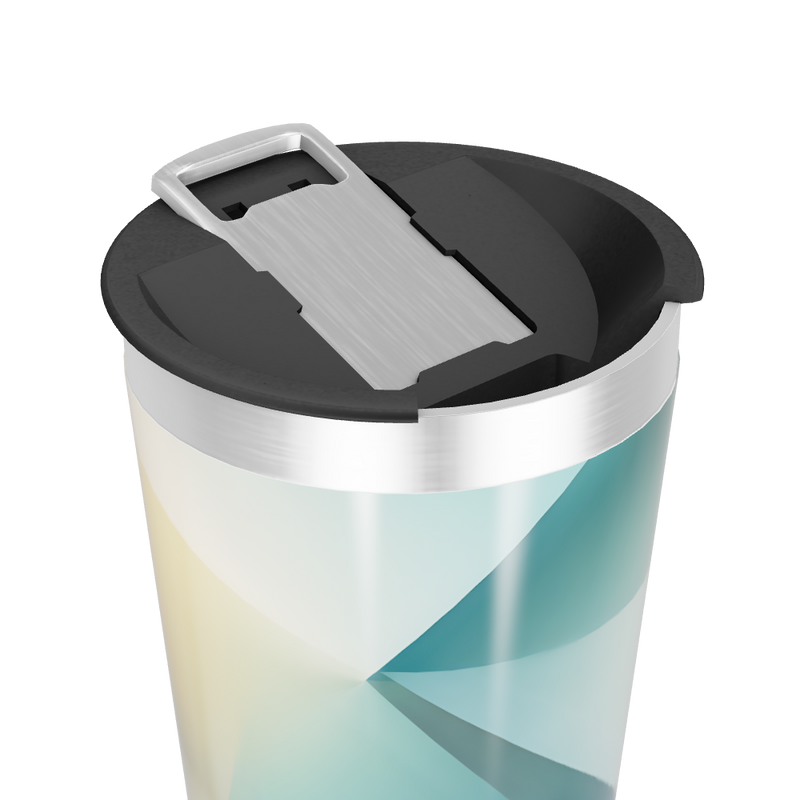 Copo Térmico - Azul Geométrico Inox