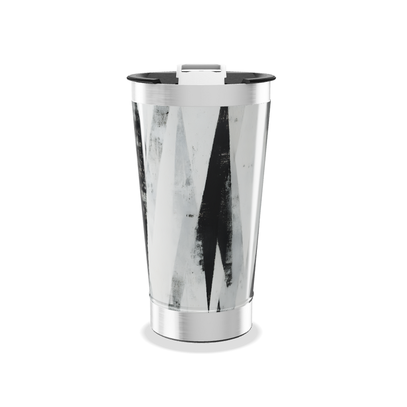 Copo Térmico - Design Preto e Branco