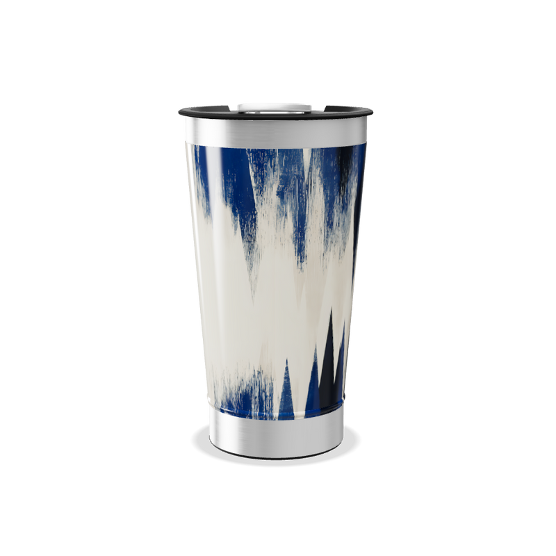 Copo Térmico - Estampa Geométrica Azul