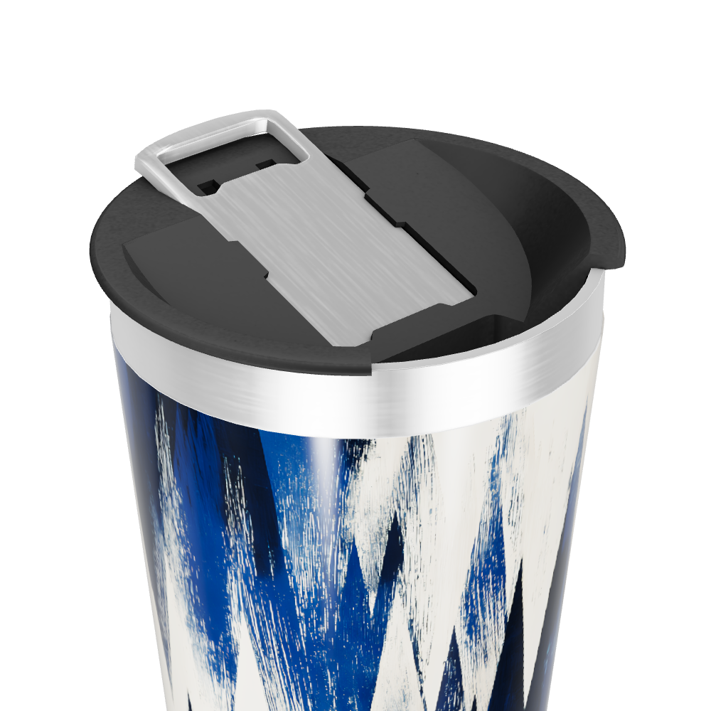 Copo Térmico - Estampa Geométrica Azul