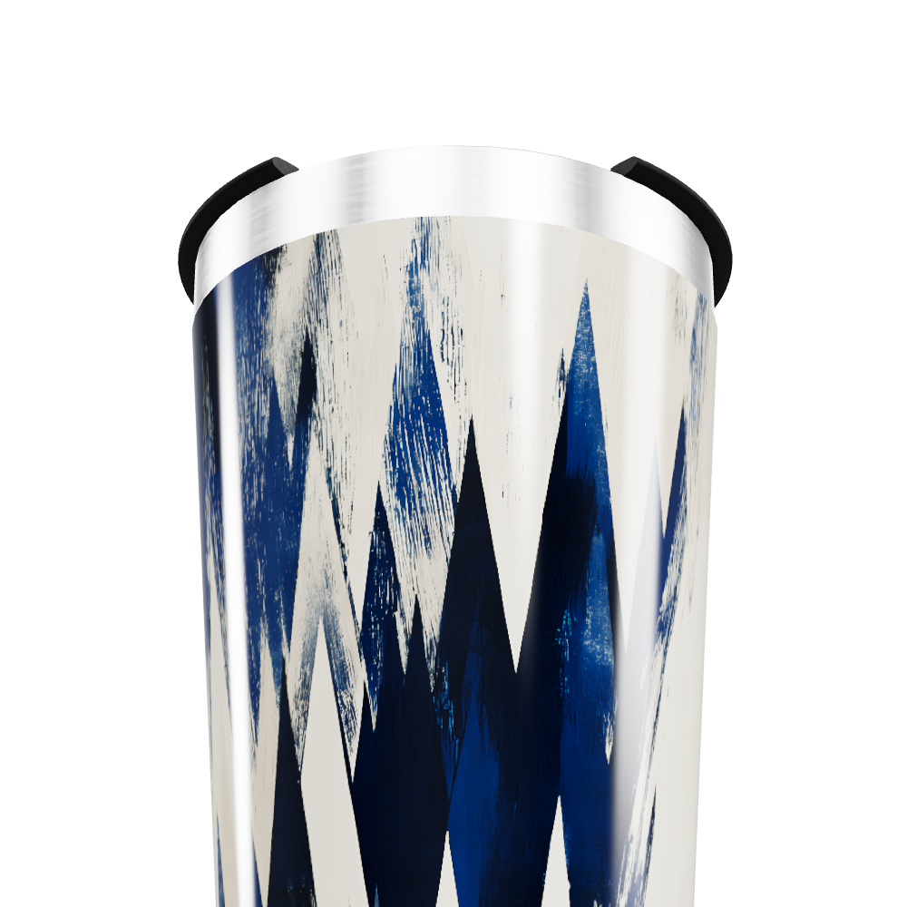 Copo Térmico - Estampa Geométrica Azul