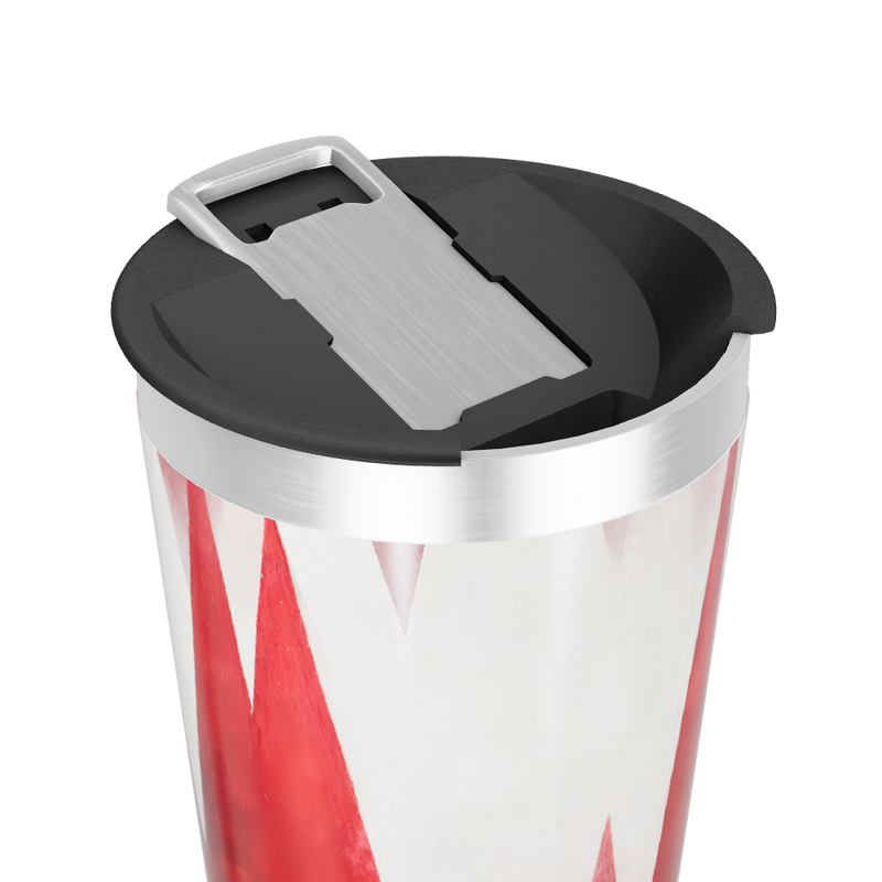 Copo Térmico - Geométrico Vermelho e Branco