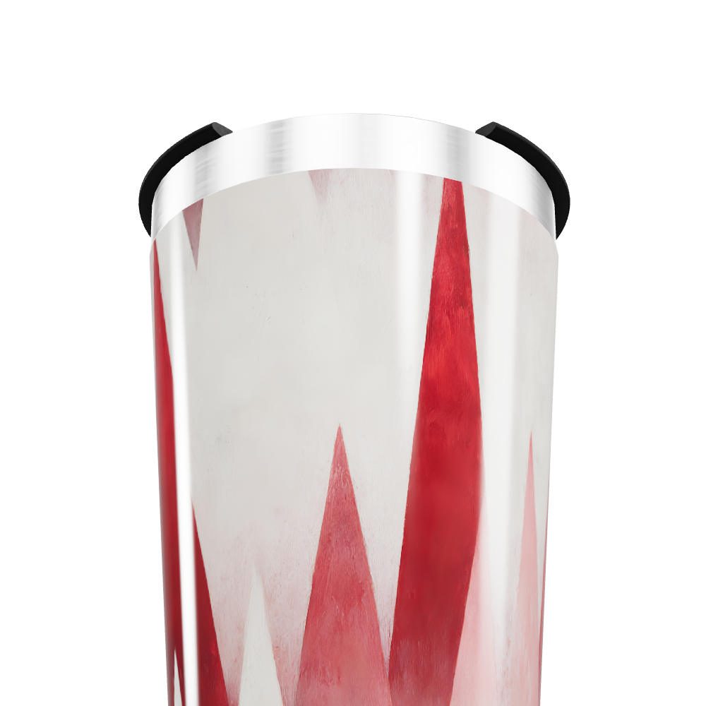 Copo Térmico - Geométrico Vermelho e Branco