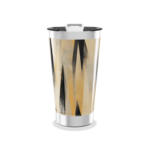 Copo Térmico - Geométrico Dourado e Preto