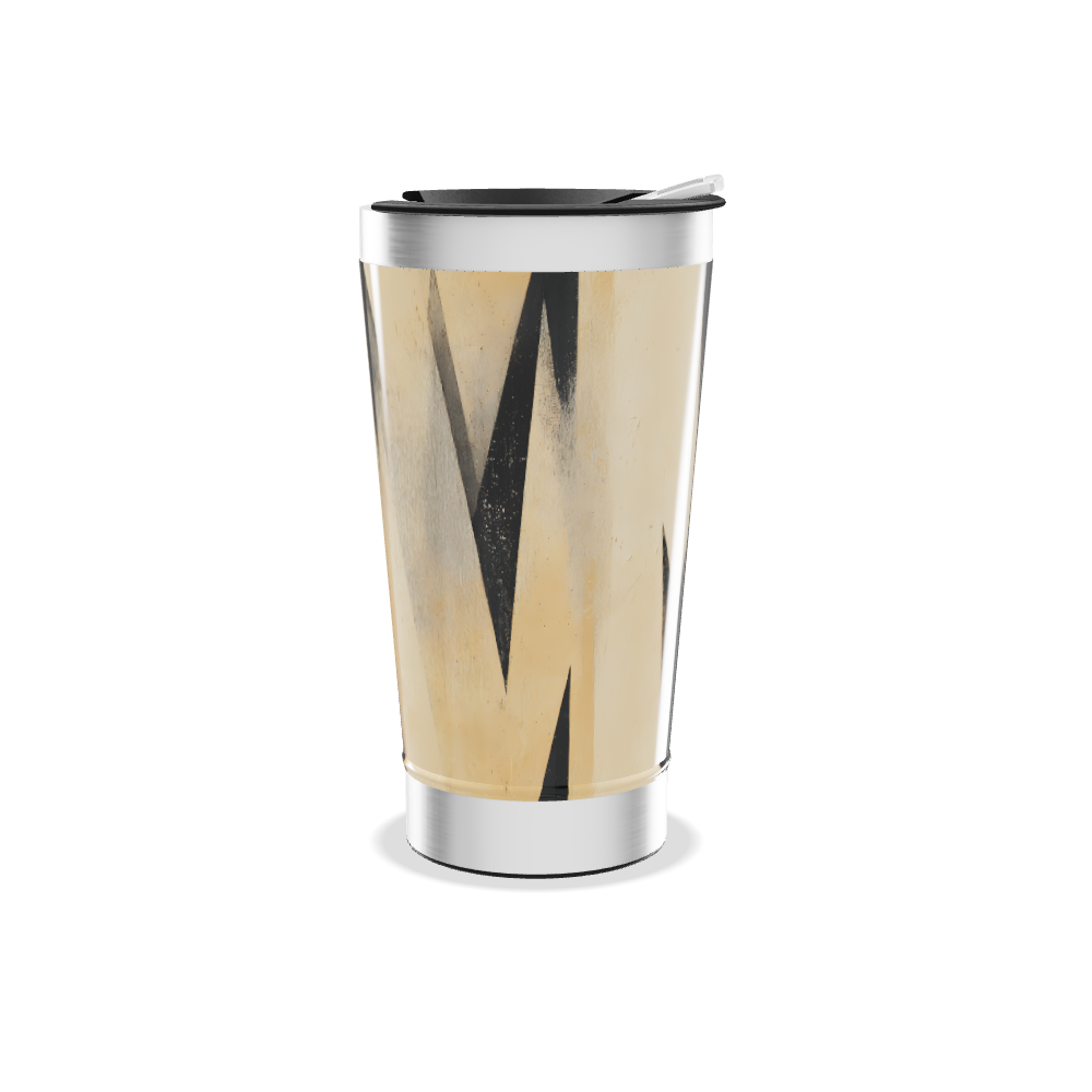 Copo Térmico - Geométrico Dourado e Preto