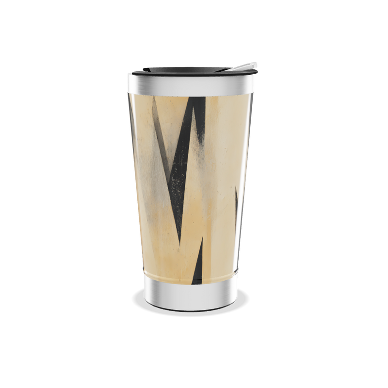 Copo Térmico - Geométrico Dourado e Preto