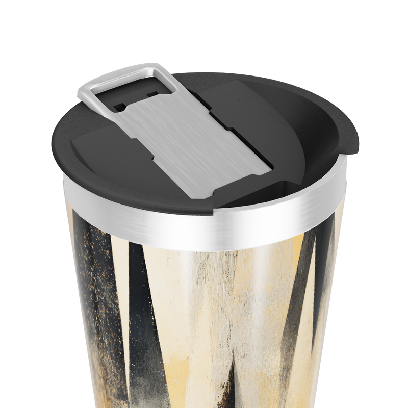 Copo Térmico - Geométrico Dourado e Preto