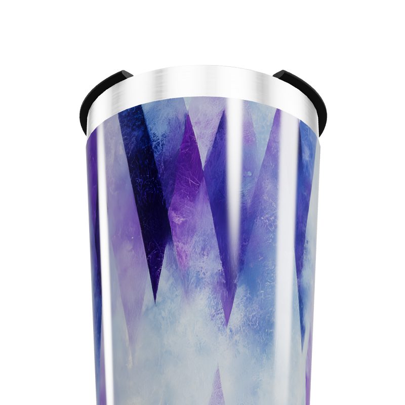 Copo Térmico - Estampa Geométrica Roxa