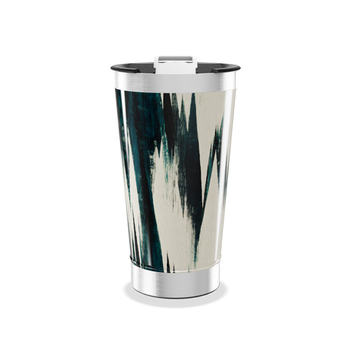 Copo Térmico - Estampa abstrata preto e branco