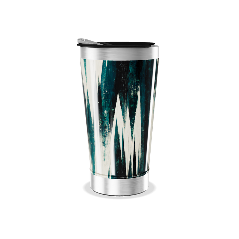 Copo Térmico - Estampa abstrata preto e branco