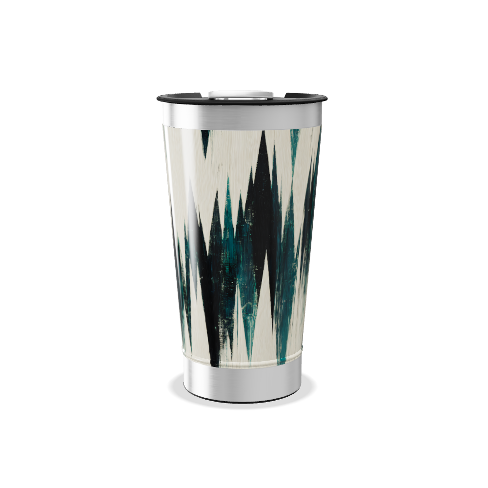 Copo Térmico - Estampa abstrata preto e branco