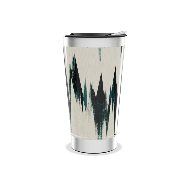 Copo Térmico - Estampa abstrata preto e branco