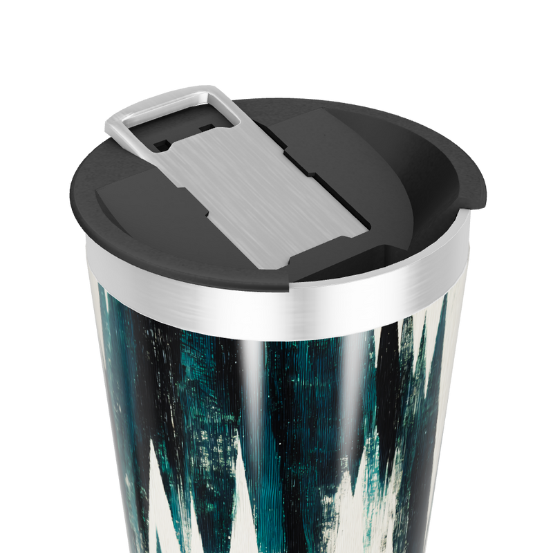 Copo Térmico - Estampa abstrata preto e branco