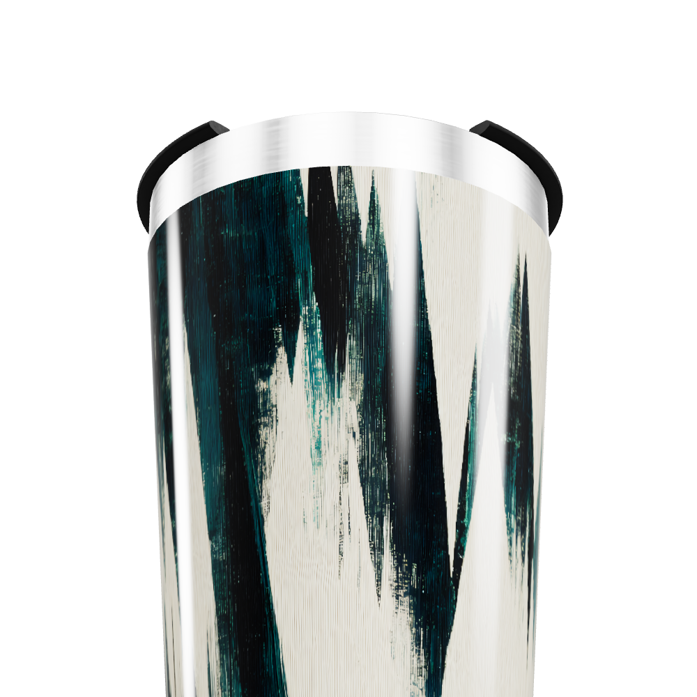 Copo Térmico - Estampa abstrata preto e branco