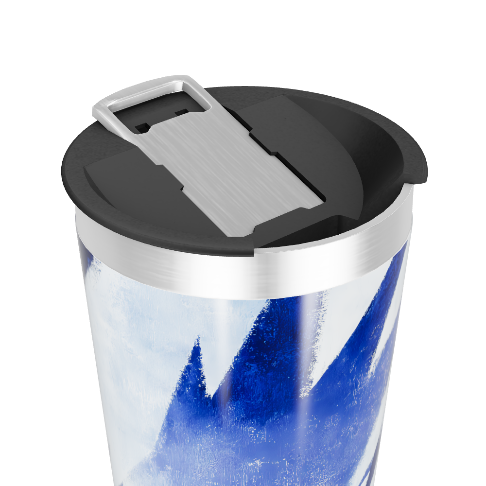 Copo Térmico - Estampa Azul Abstrata