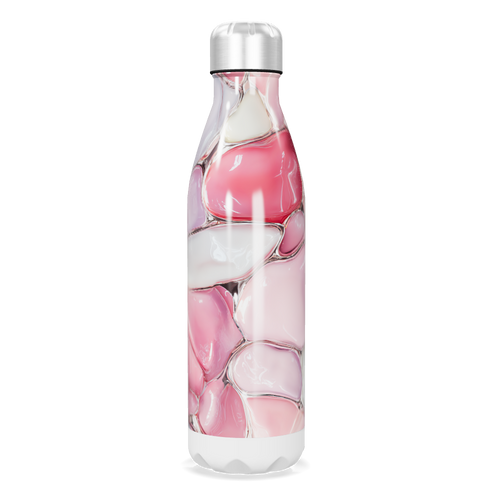 Garrafa Inox - Estampa Pedras Rosa