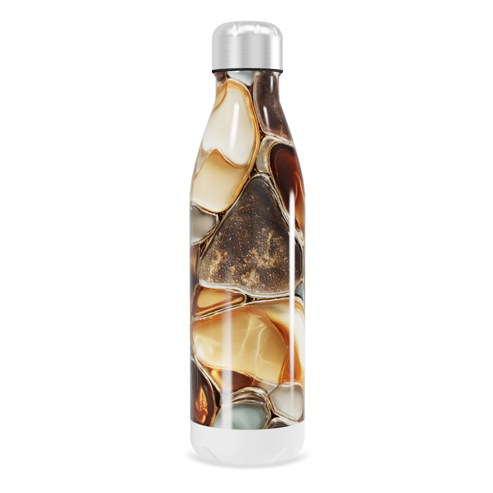 Garrafa Inox - Estampa Pedras Rosa