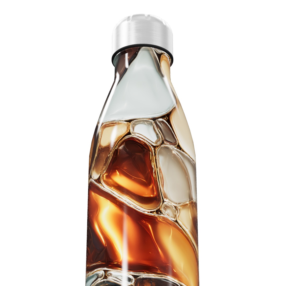 Garrafa Inox - Estampa Pedras Rosa