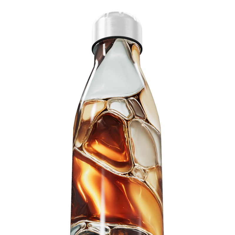 Garrafa Inox - Estampa Pedras Rosa