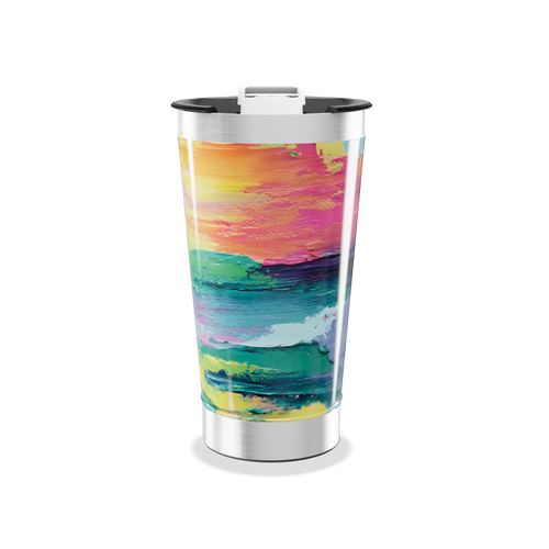 Copo Térmico - Estampa Colorida Aquarela