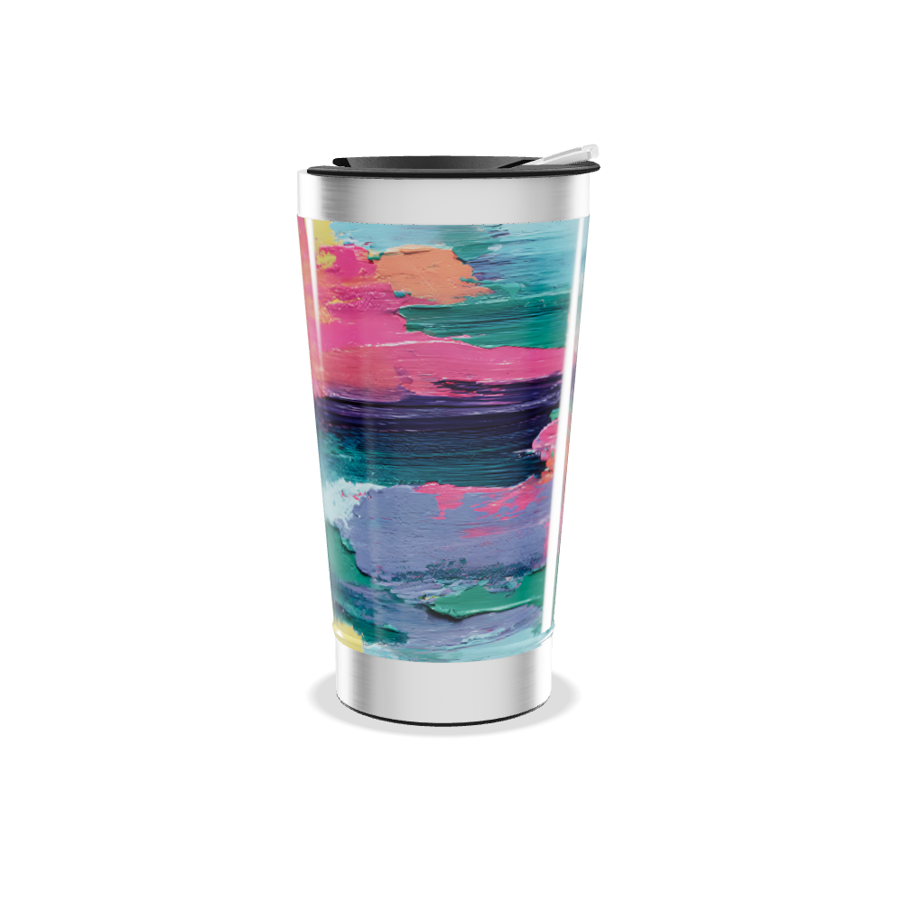 Copo Térmico - Estampa Colorida Aquarela
