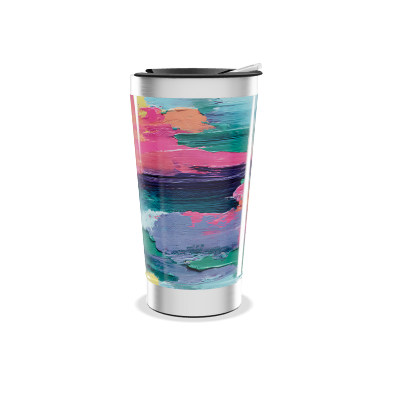 Copo Térmico - Estampa Colorida Aquarela