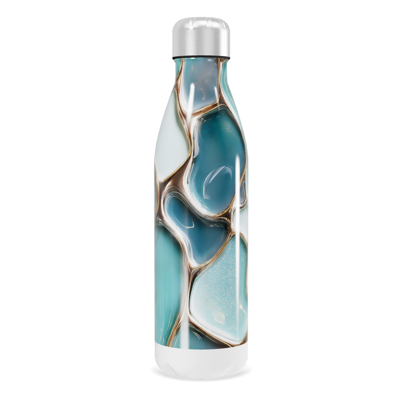 Garrafa Inox - Azul Marmorizada