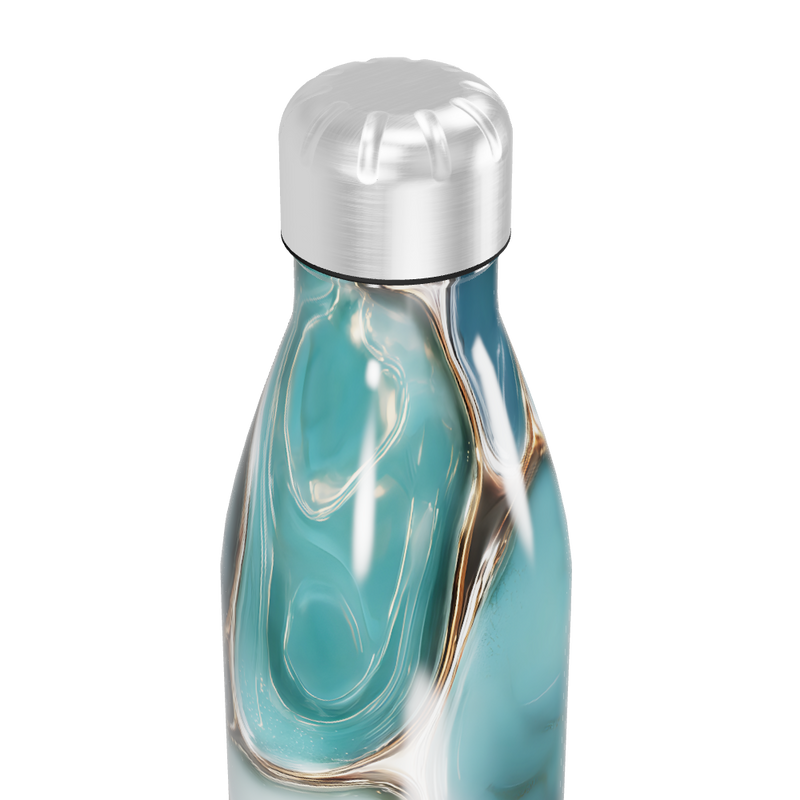 Garrafa Inox - Azul Marmorizada