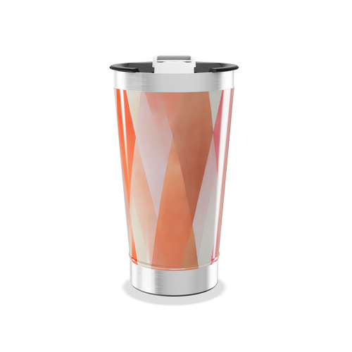 Copo Térmico - Geométrico Laranja Inox