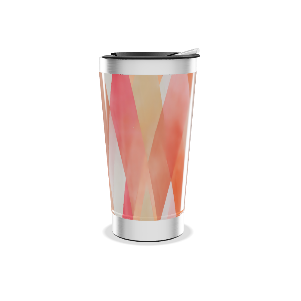 Copo Térmico - Geométrico Laranja Inox