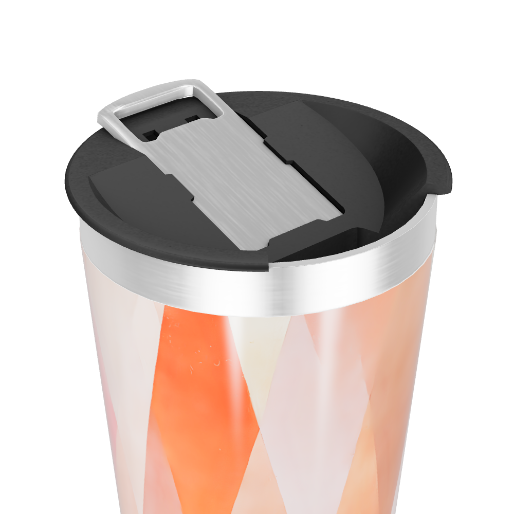 Copo Térmico - Geométrico Laranja Inox