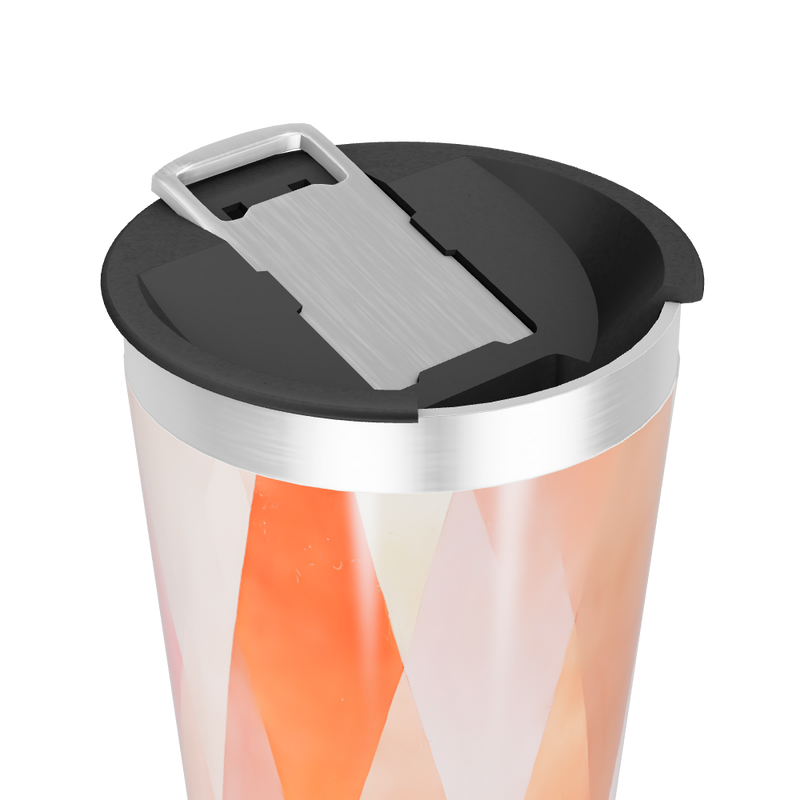 Copo Térmico - Geométrico Laranja Inox