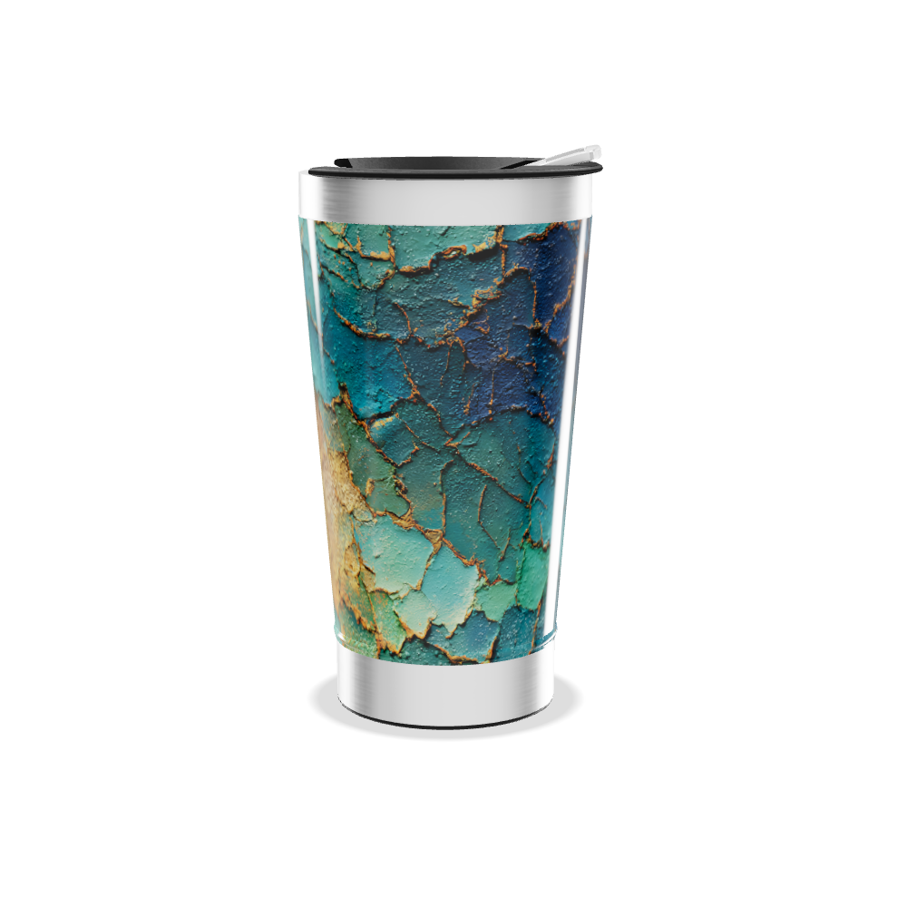 Copo Térmico - Estampa Abstrata Colorida