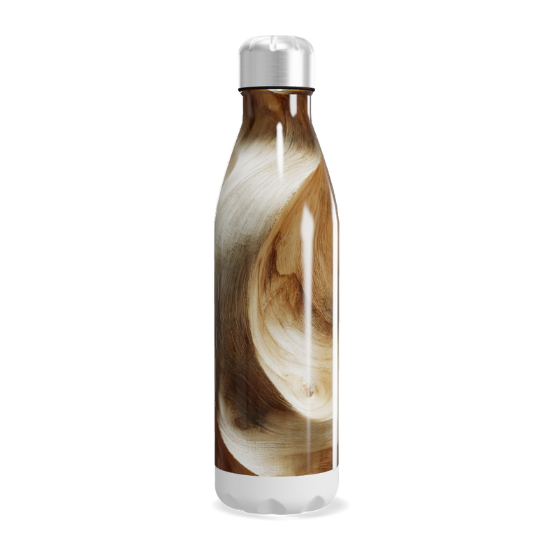 Garrafa Inox - Marrom com Estampa Abstrata