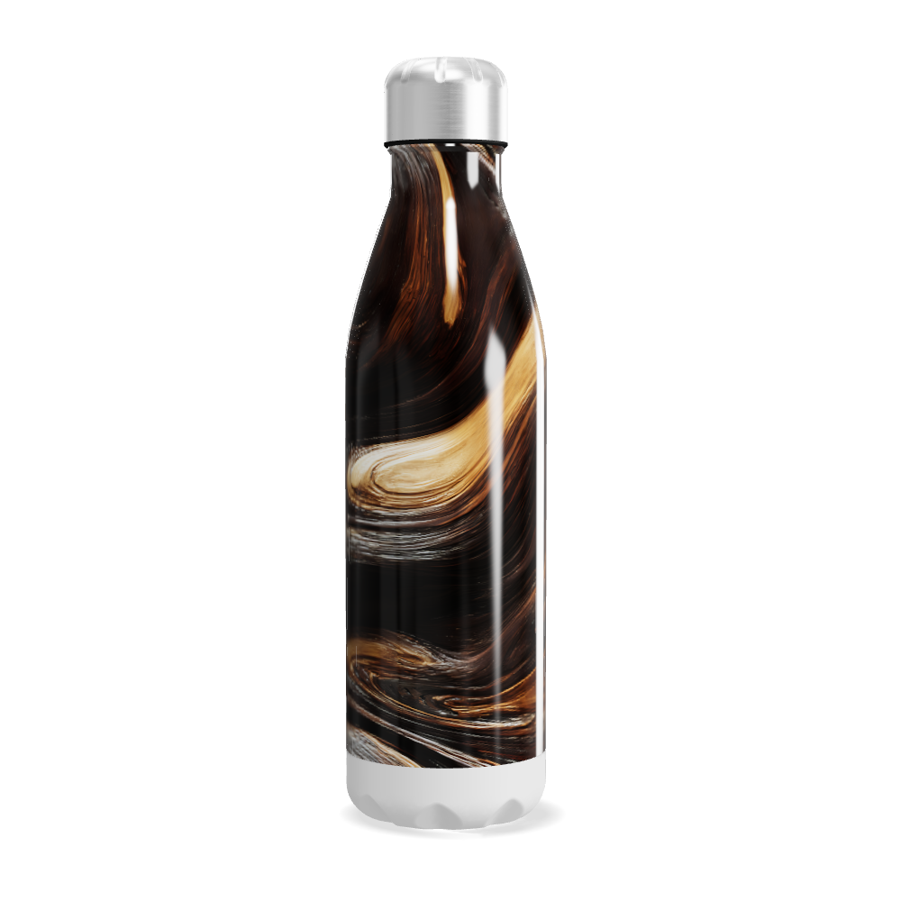 Garrafa Inox Marrom - Estampa Marmorizada