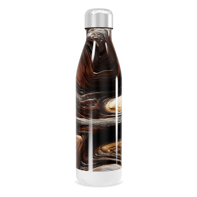 Garrafa Inox Marrom - Estampa Marmorizada