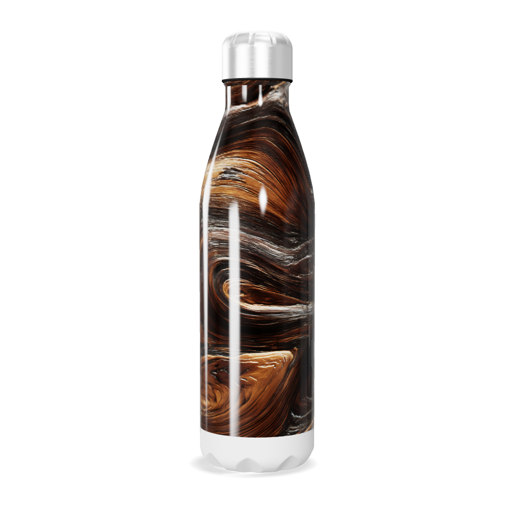 Garrafa Inox Marrom - Estampa Marmorizada