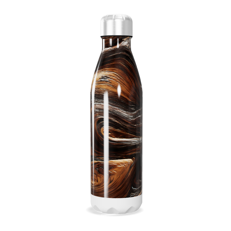 Garrafa Inox Marrom - Estampa Marmorizada