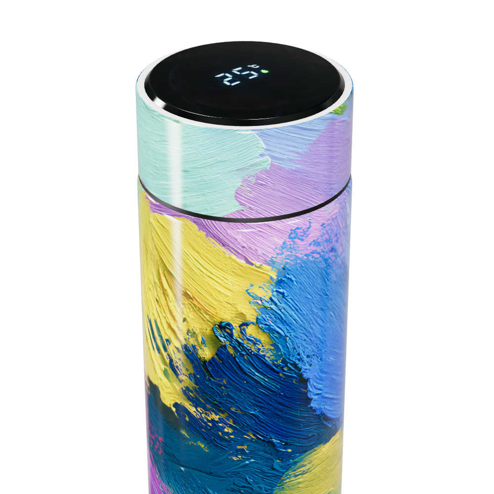 Garrafa Térmica Touch - Estampa Colorida Abstrata