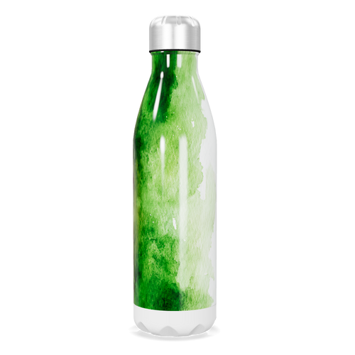 Garrafa Inox Verde - Pintura Abstrata