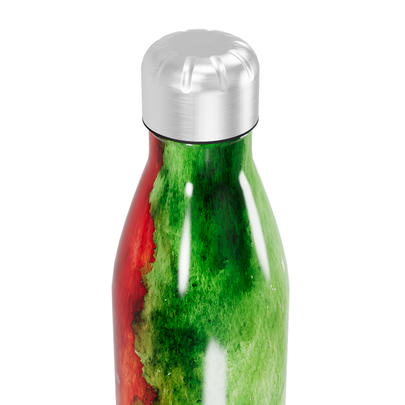 Garrafa Inox Verde - Pintura Abstrata