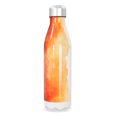 Garrafa Inox Laranja - Estampa Abstrata 500ml