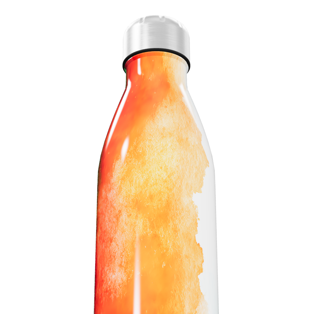 Garrafa Inox Laranja - Estampa Abstrata 500ml