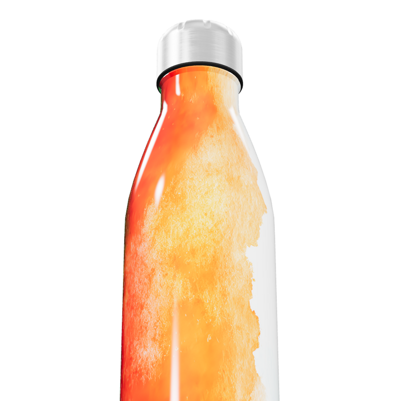 Garrafa Inox Laranja - Estampa Abstrata 500ml