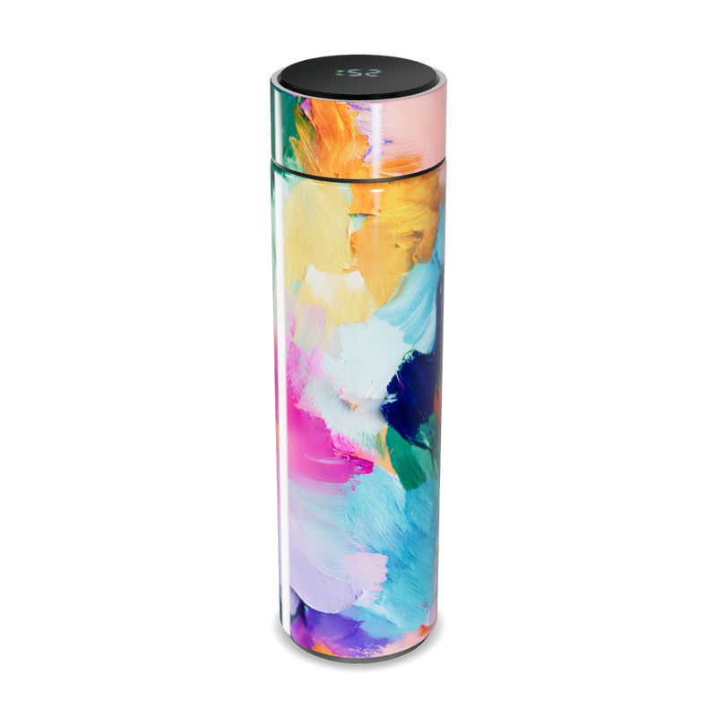 Garrafa Térmica Touch - Estampa Colorida Abstrata