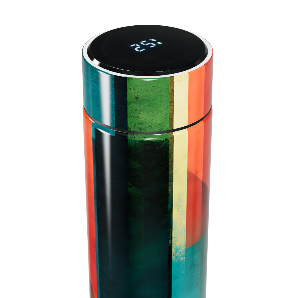 Garrafa Térmica Touch - Estampa Colorida Inox