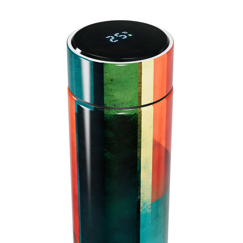 Garrafa Térmica Touch - Estampa Colorida Inox