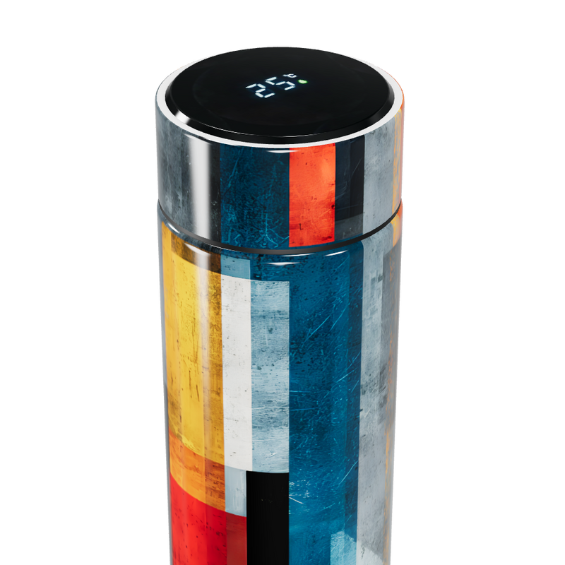 Garrafa Térmica Touch - Estampa Geométrica Colorida