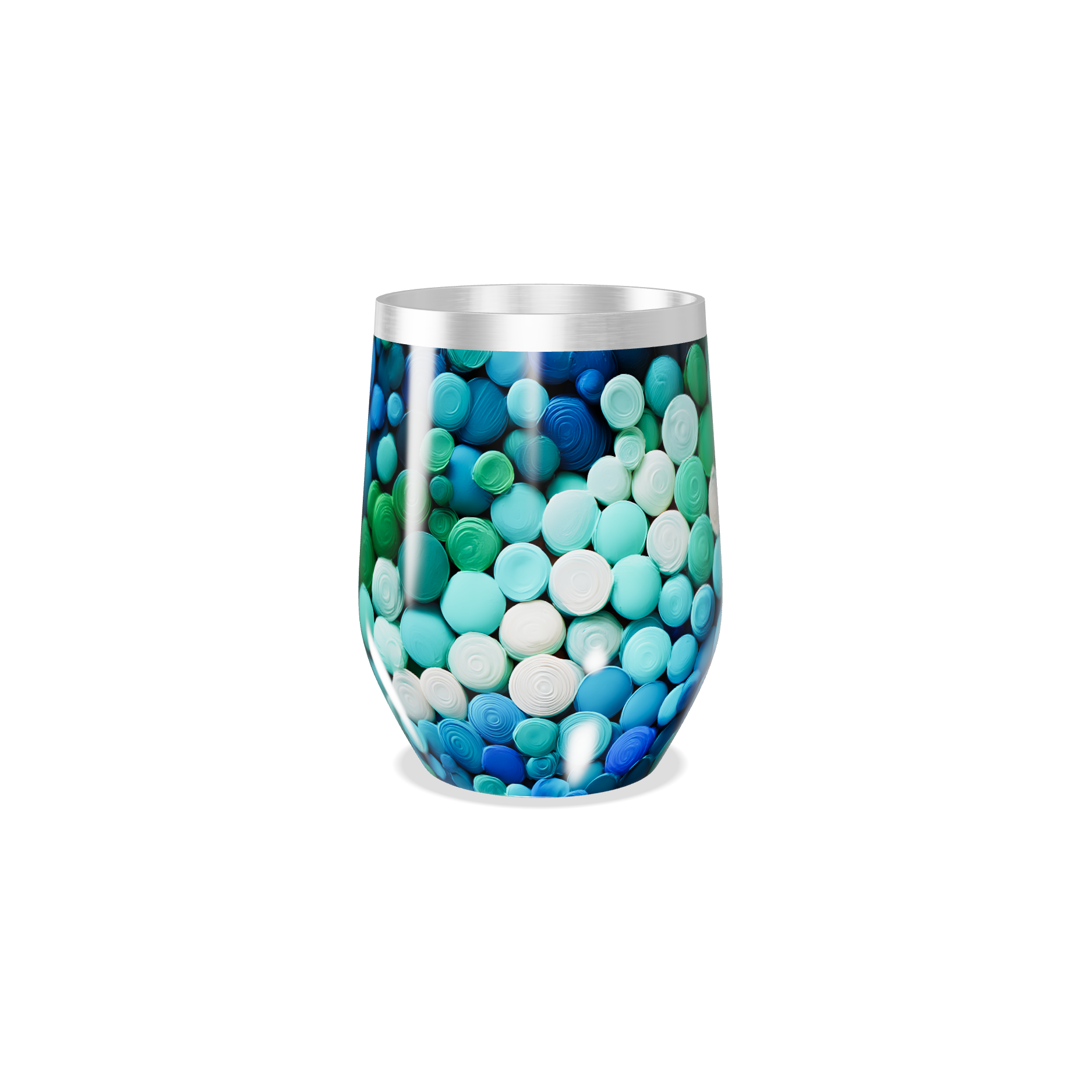 Copo Térmico Slim - Estampado Azul e Verde